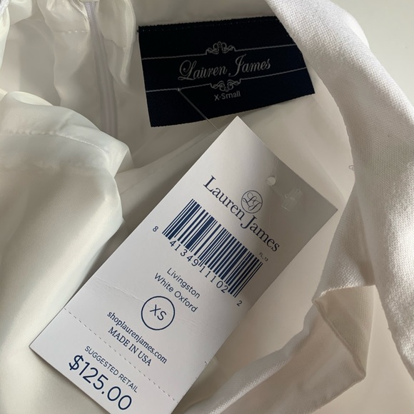 Lauren James Livingston Oxford Dress White New XS - Picture 2 of 8